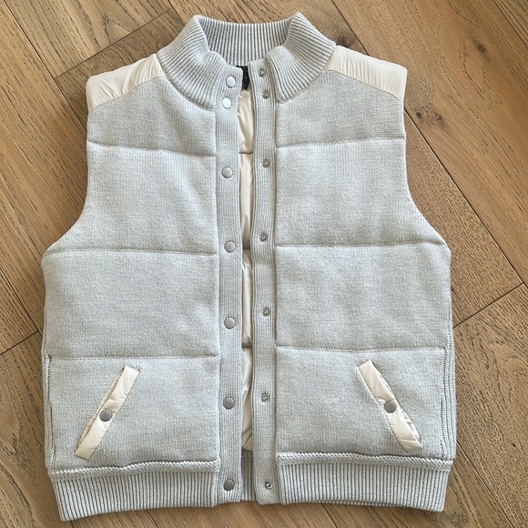 Rag & Bone Mikaela Mixed Media Vest in Ivory Multi - Picture 3 of 5